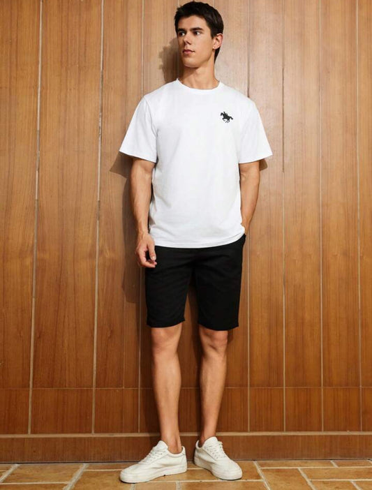 Mens Sticker Printed T-Shirt MMSPS221 - White